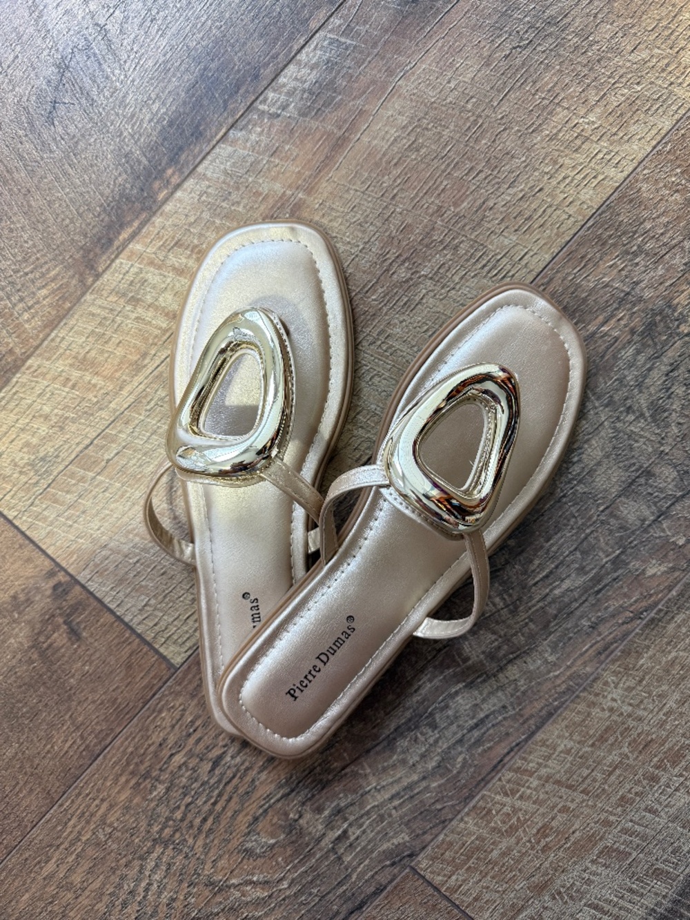 Pierre Dumas gold sandals